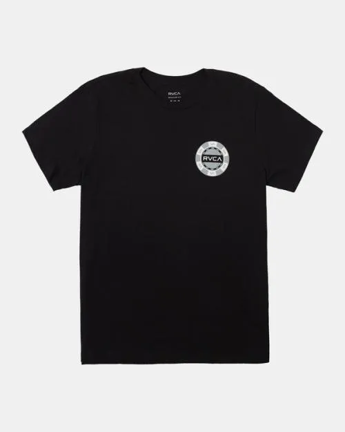 Rvca Lucky Chip Tee Black Men Tees and Tanks
