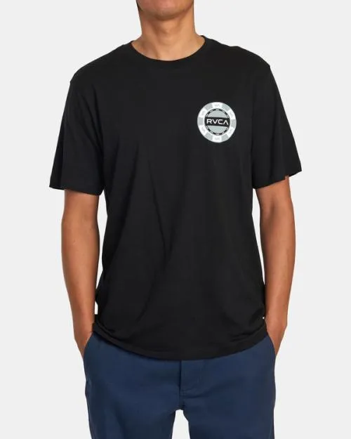Rvca Lucky Chip Tee Black Men Tees and Tanks