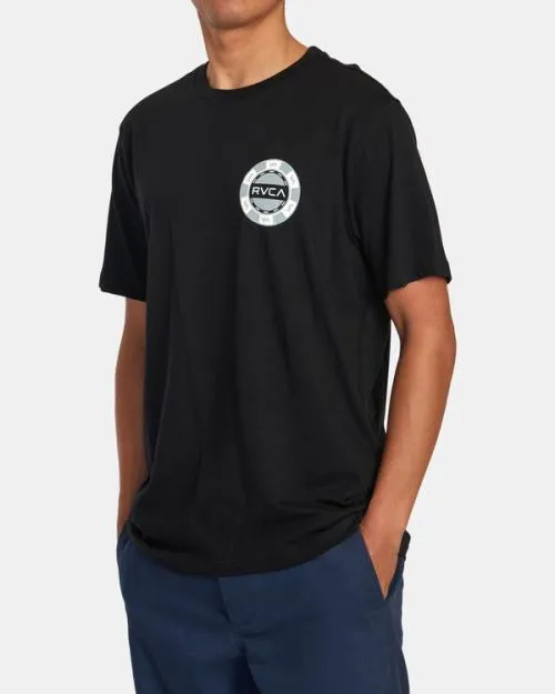 Rvca Lucky Chip Tee Black Men Tees and Tanks