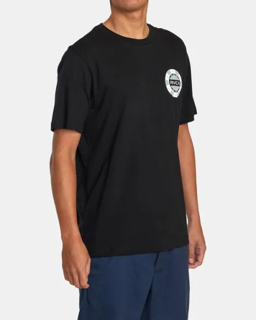 Rvca Lucky Chip Tee Black Men Tees and Tanks