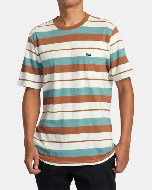 Rvca Magnolia TShirt Silver Bleach Men Short Sleeves
