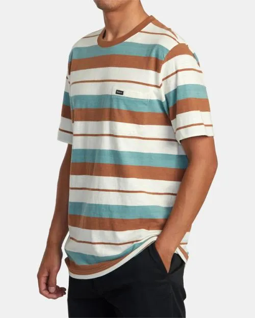 Rvca Magnolia TShirt Silver Bleach Men Short Sleeves