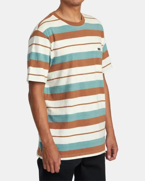 Rvca Magnolia TShirt Silver Bleach Men Short Sleeves