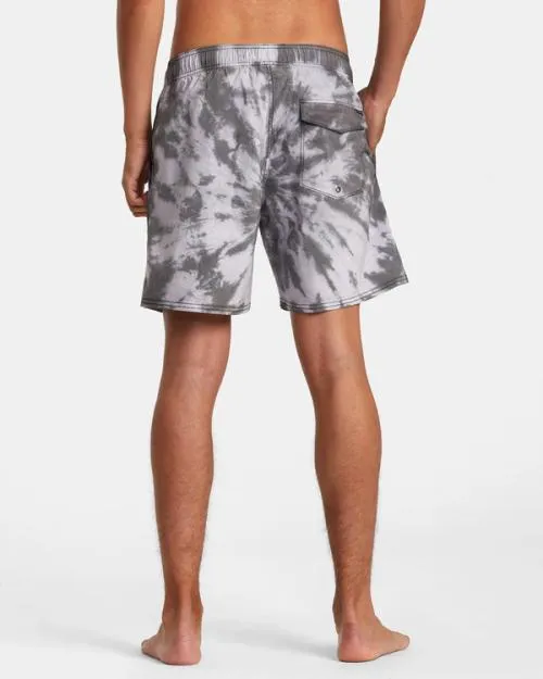 Rvca Manic Elastic Waist Black Men Boardshorts