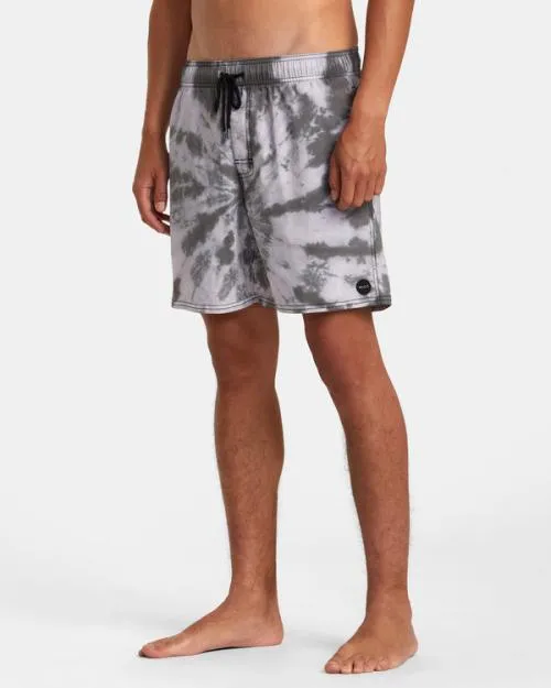 Rvca Manic Elastic Waist Black Men Boardshorts