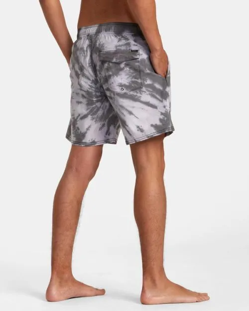 Rvca Manic Elastic Waist Black Men Boardshorts