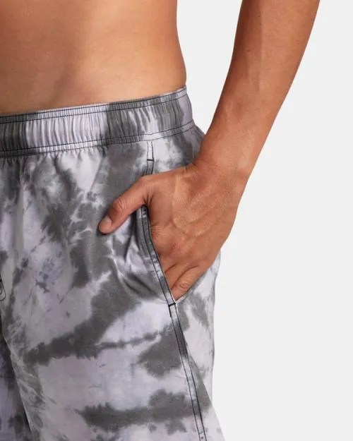 Rvca Manic Elastic Waist Black Men Boardshorts