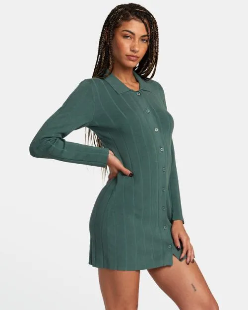 Rvca Meri Sweater Dress Spinach Women Dresses and Rompers