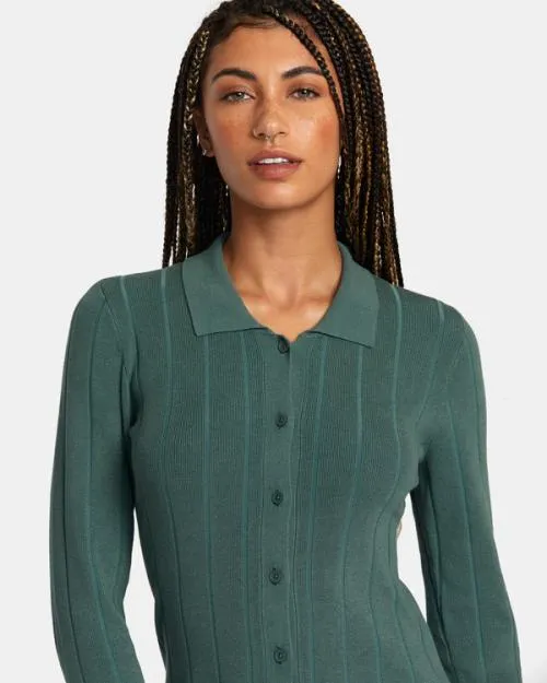 Rvca Meri Sweater Dress Spinach Women Dresses and Rompers