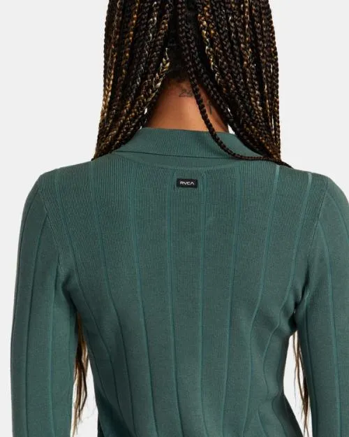 Rvca Meri Sweater Dress Spinach Women Dresses and Rompers