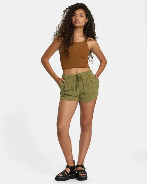 Rvca New Yume Drawcord Shorts Aloe Women Shorts and Skirts