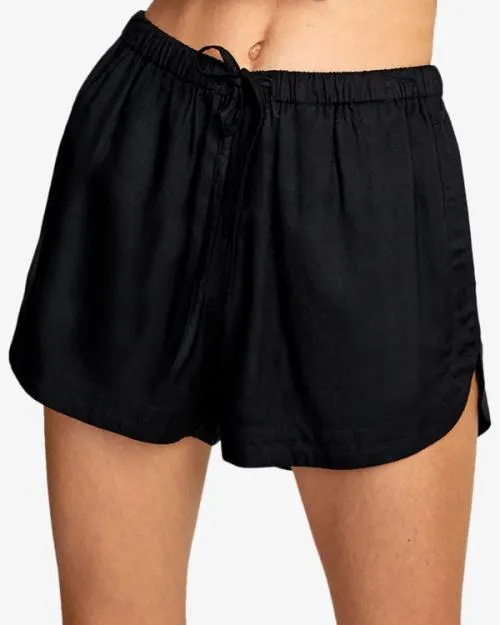 Rvca New Yume Elastic Short Black Women Shorts and Skirts