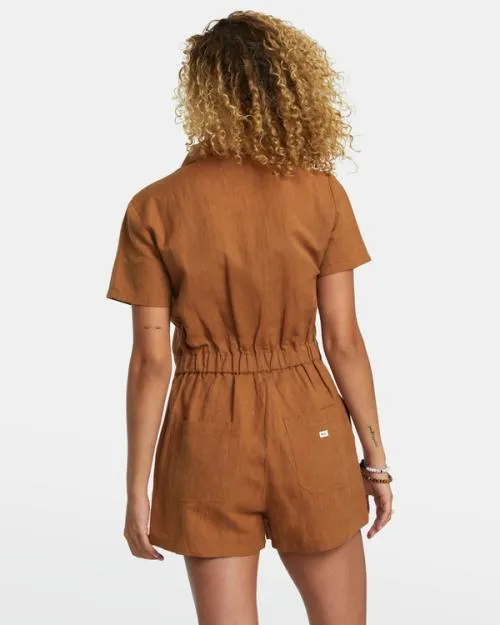 Rvca Nightshift Romper Sienna Women Dresses and Rompers