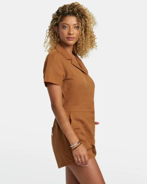 Rvca Nightshift Romper Sienna Women Dresses and Rompers
