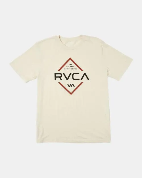 Rvca Paragram Short Sleeve TShirt Silver Bleach Men Tees and Tanks