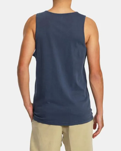 Rvca PTC Pigment Tank TShirt Moody Blue Men Tees and Tanks