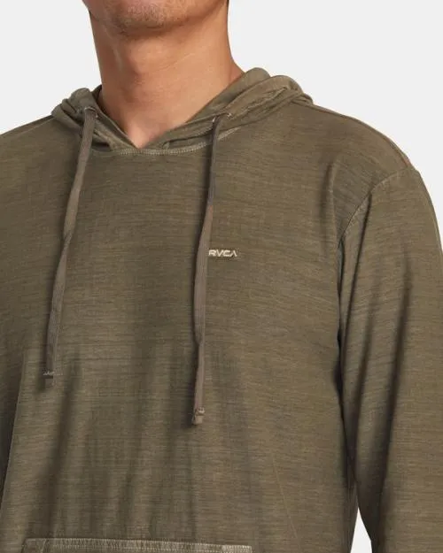 Rvca PTC Stripe Hoodie Mushroom Men Tees and Tanks