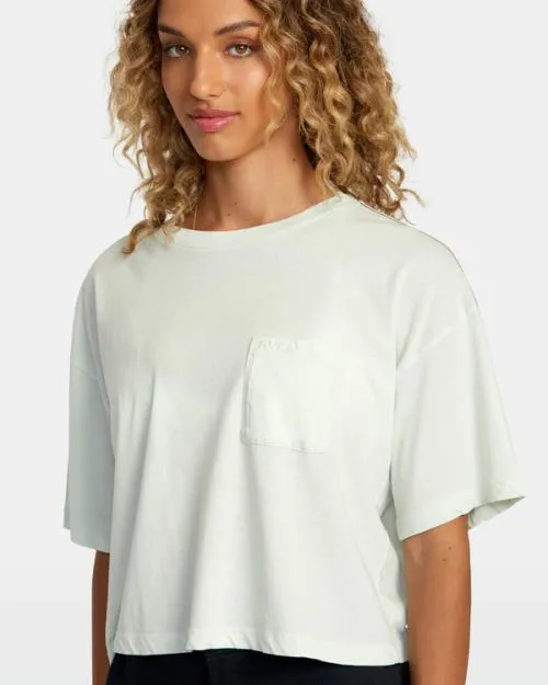 Rvca PTC Tee Sky Blue Women Tees and Tanks