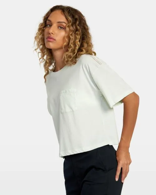 Rvca PTC Tee Sky Blue Women Tees and Tanks