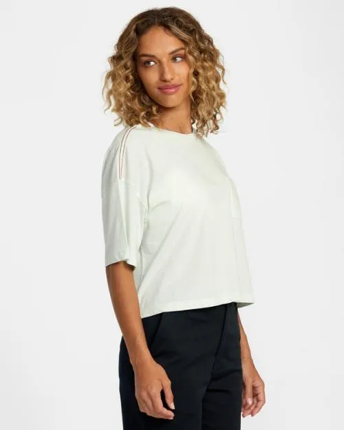 Rvca PTC Tee Sky Blue Women Tees and Tanks