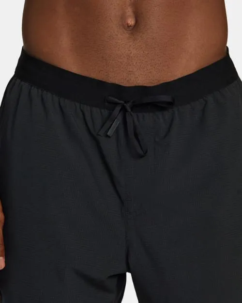 Rvca Runner 14034 Elastic Waist Shorts Black Men Athletic Shorts