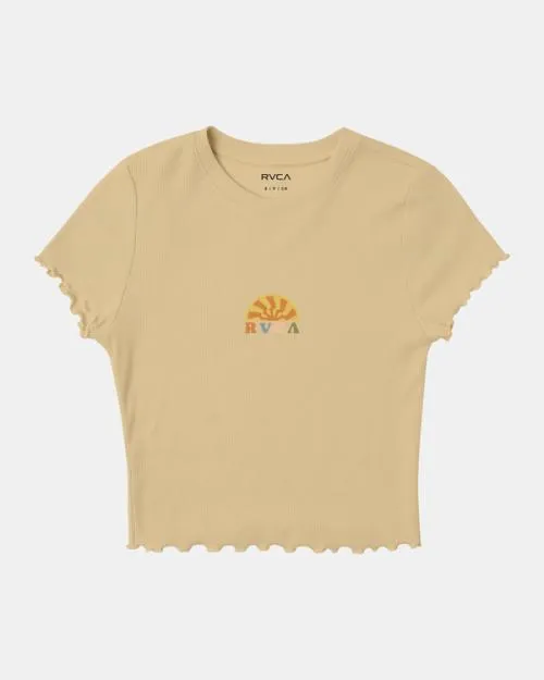 Rvca Shine Tee Cream Women Tees and Tanks