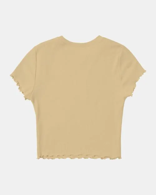 Rvca Shine Tee Cream Women Tees and Tanks