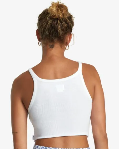 Rvca Slide Tank Top Whisper White Women Tops
