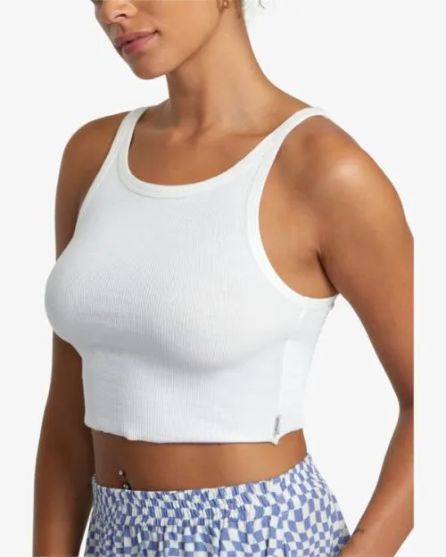 Rvca Slide Tank Top Whisper White Women Tops