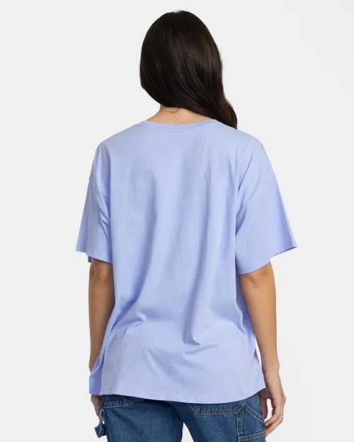 Rvca Someday TShirt Peri Blue Women Tees and Tanks