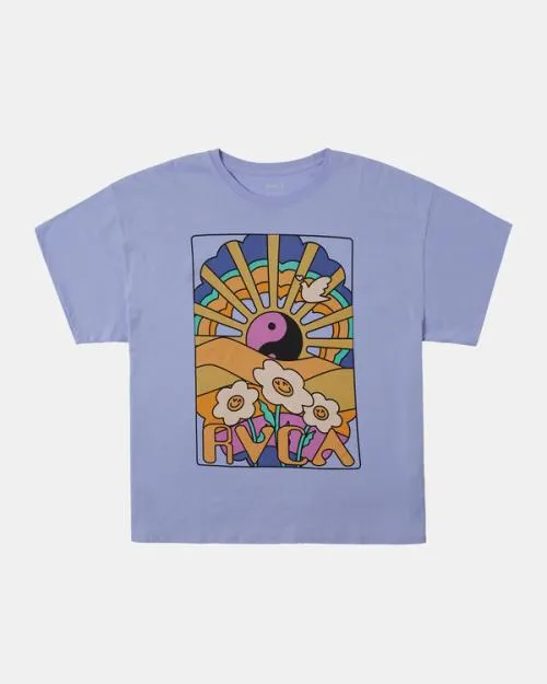 Rvca Someday TShirt Peri Blue Women Tees and Tanks