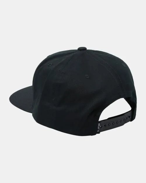 Rvca Splitter Snapback Hat Black Men Hats and Beanies