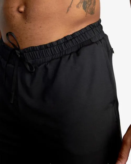 Rvca Sport Vent 16034 Training Shorts Black Men Athletic Shorts