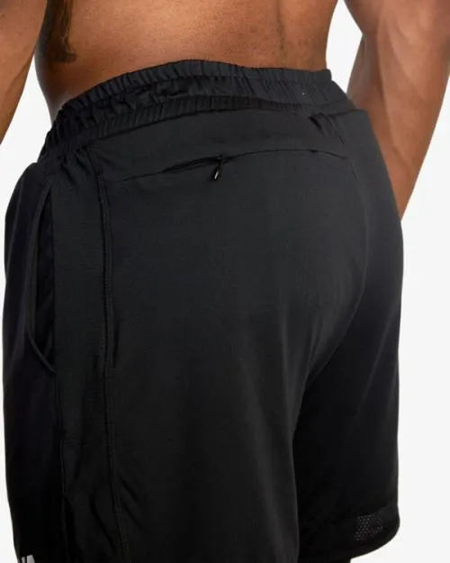 Rvca Sport Vent 16034 Training Shorts Black Men Athletic Shorts