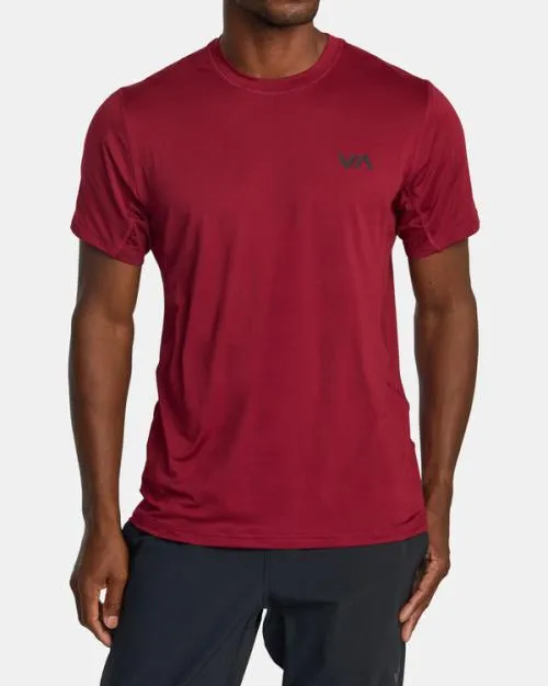 Rvca Sport Vent Performance Tee Deep Magenta SportMen Short Sleeves