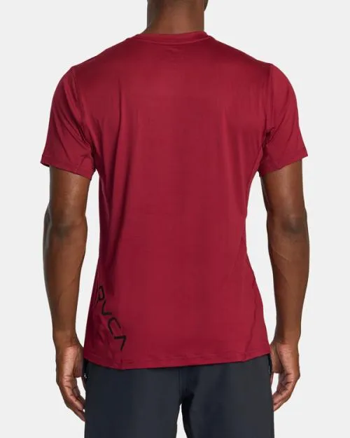 Rvca Sport Vent Performance Tee Deep Magenta SportMen Short Sleeves