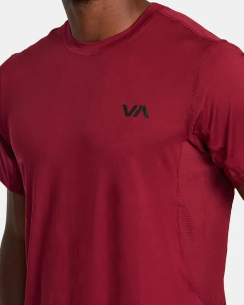 Rvca Sport Vent Performance Tee Deep Magenta SportMen Short Sleeves