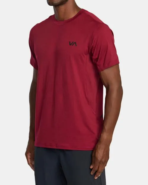 Rvca Sport Vent Performance Tee Deep Magenta SportMen Short Sleeves