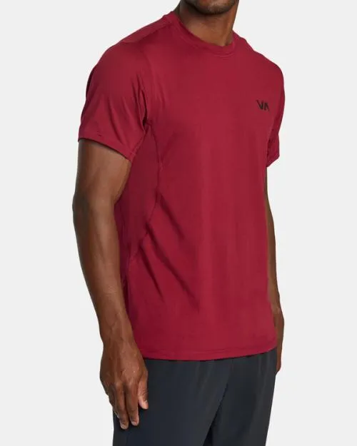Rvca Sport Vent Performance Tee Deep Magenta SportMen Short Sleeves