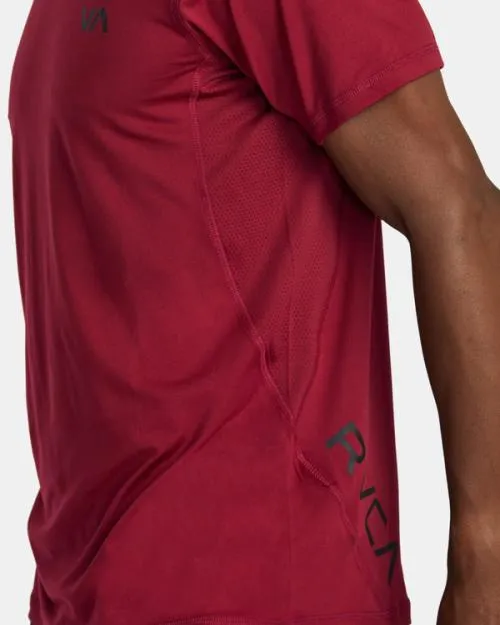 Rvca Sport Vent Performance Tee Deep Magenta SportMen Short Sleeves