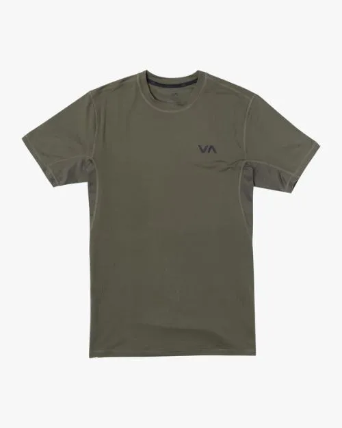 Rvca Sport Vent Performance Tee Olive SportMen Short Sleeves