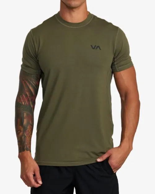 Rvca Sport Vent Performance Tee Olive SportMen Short Sleeves