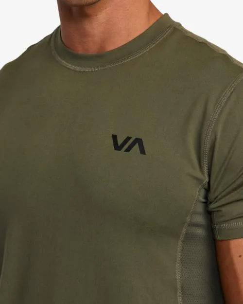 Rvca Sport Vent Performance Tee Olive SportMen Short Sleeves