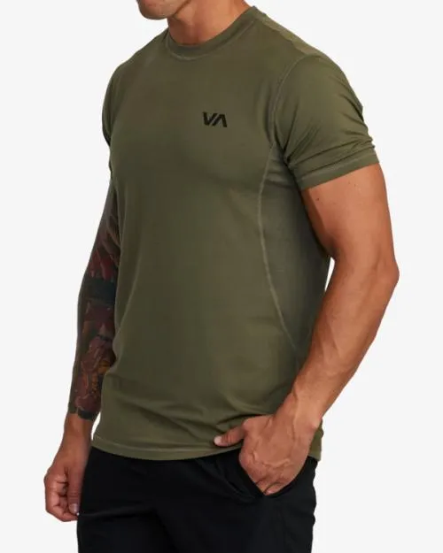 Rvca Sport Vent Performance Tee Olive SportMen Short Sleeves