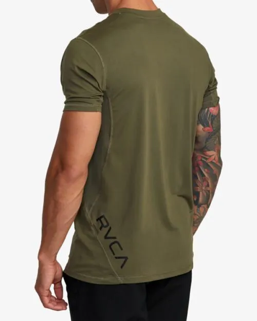 Rvca Sport Vent Performance Tee Olive SportMen Short Sleeves