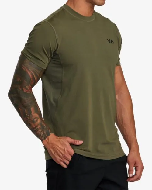 Rvca Sport Vent Performance Tee Olive SportMen Short Sleeves