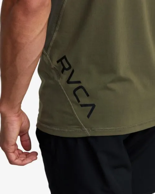 Rvca Sport Vent Performance Tee Olive SportMen Short Sleeves