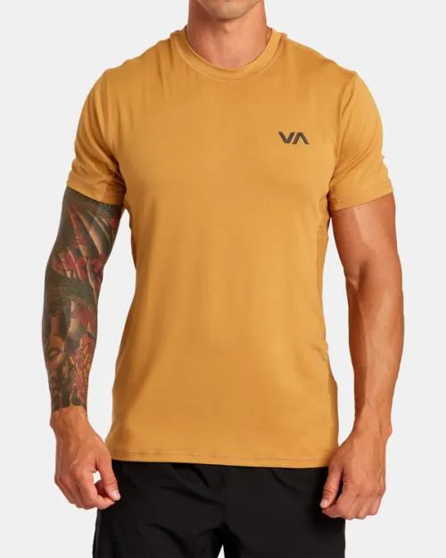 Rvca Sport Vent Performance Tee Tumeric SportMen Short Sleeves
