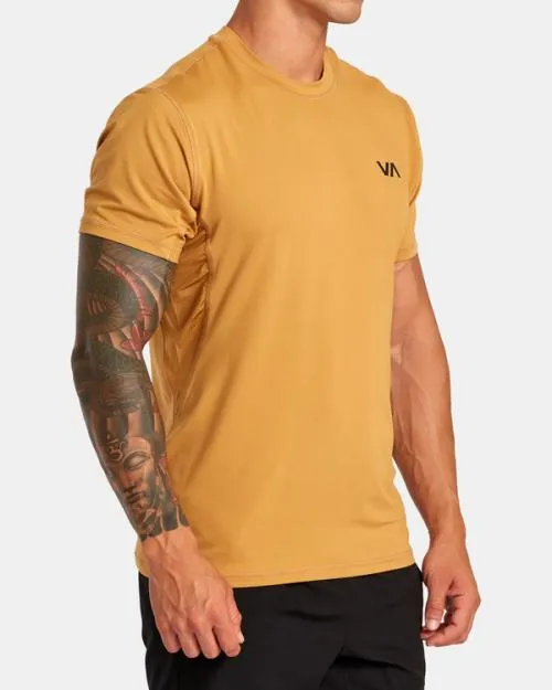 Rvca Sport Vent Performance Tee Tumeric SportMen Short Sleeves