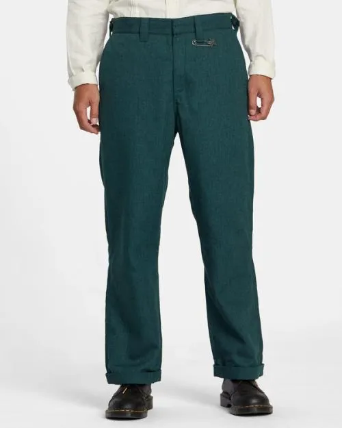 Rvca Spun Spirit Studio Chinos Deep Forest WomenMen Pants